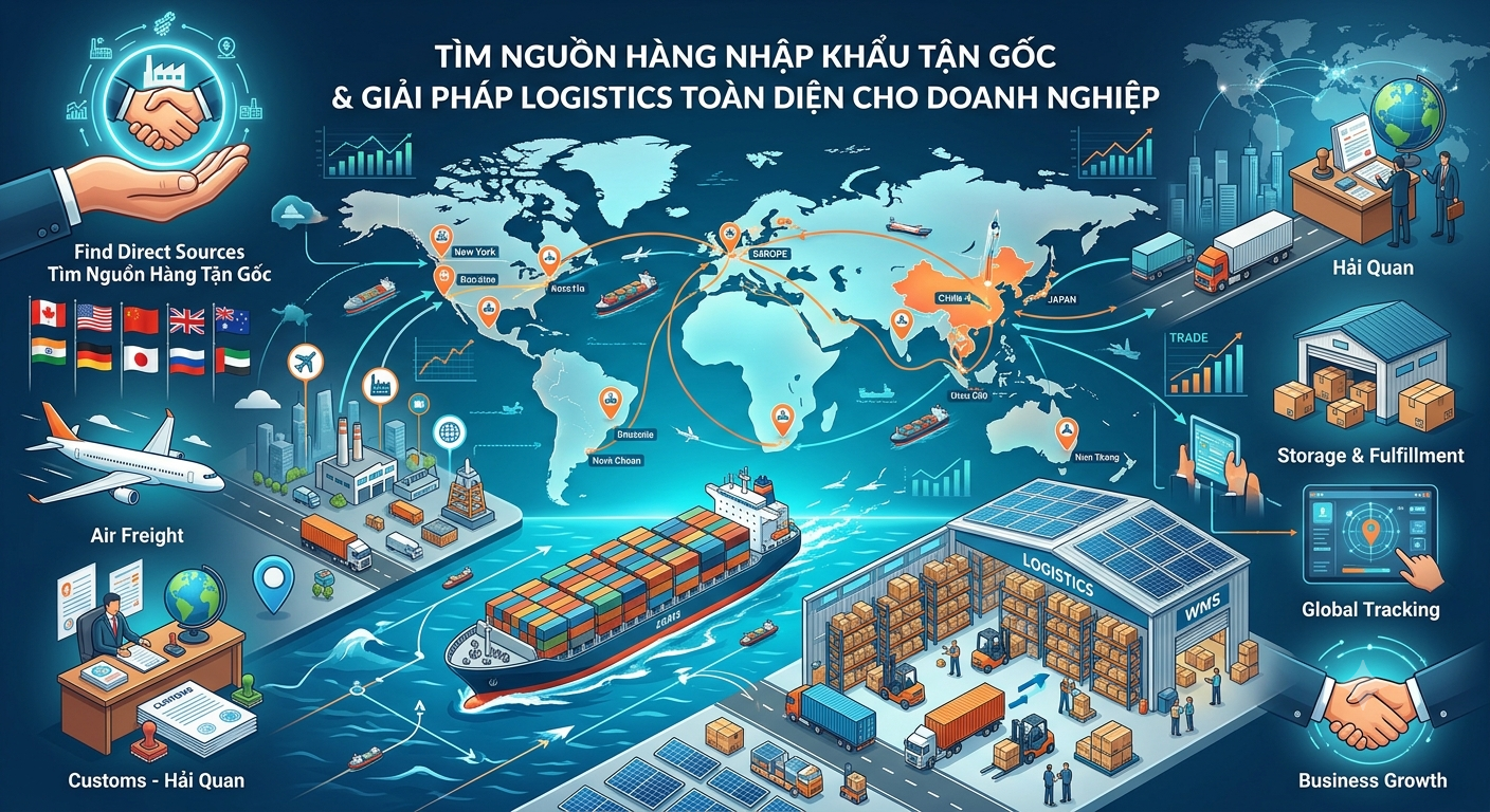Tìm Nguồn Hàng Nhập Khẩu Tận Gốc Và Giải Pháp Logistics Toàn Diện Cho Doanh Nghiệp