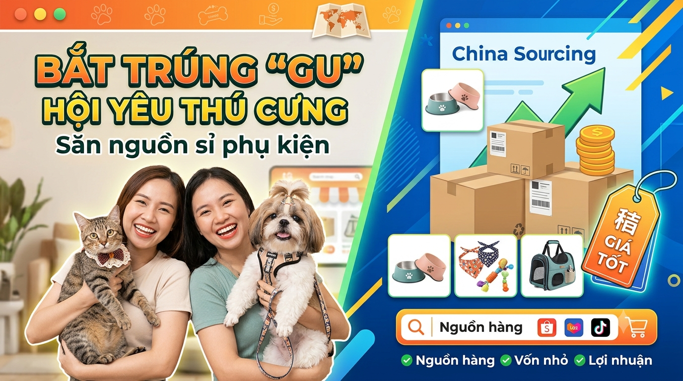 Bắt trúng “gu” hội yêu thú cưng: Săn nguồn sỉ phụ kiện Trung Quốc giá tốt