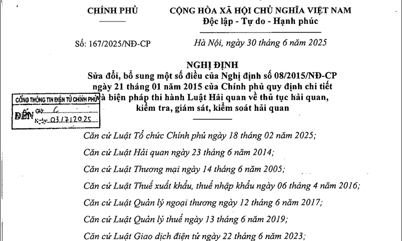 Nghị định số 167/2025/NĐ-CP của Chính phủ