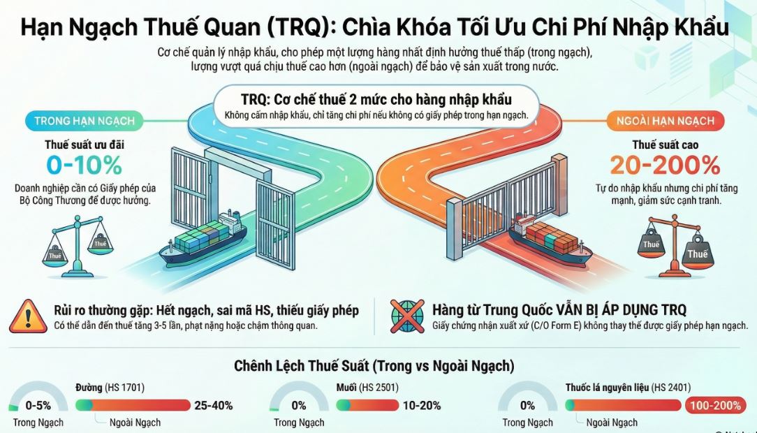 Hạn ngạch thuế quan là gì? Khi nào áp dụng với hàng nhập khẩu