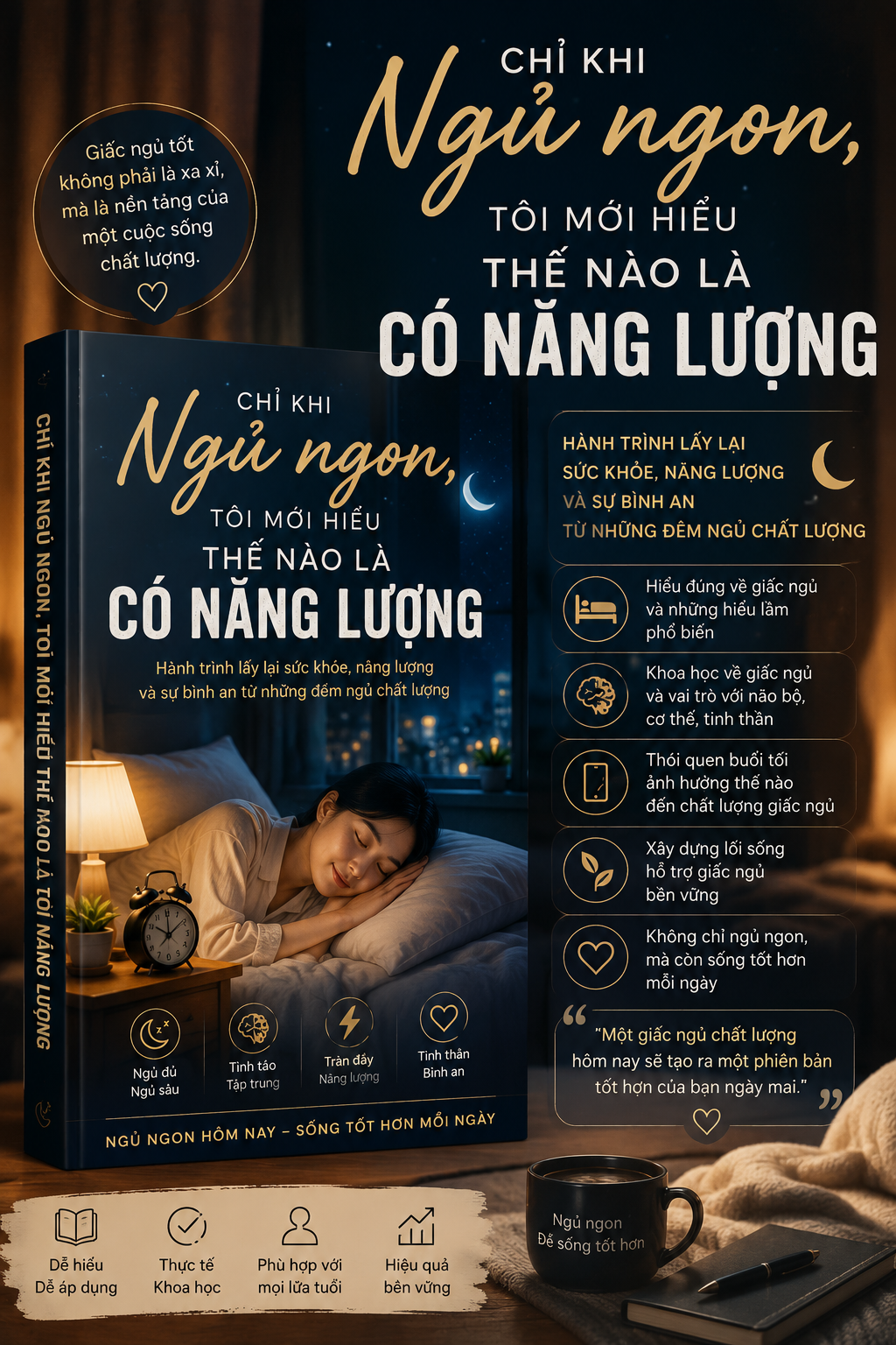 Chỉ khi ngủ ngon, tôi mới hiểu thế nào là có năng lượng