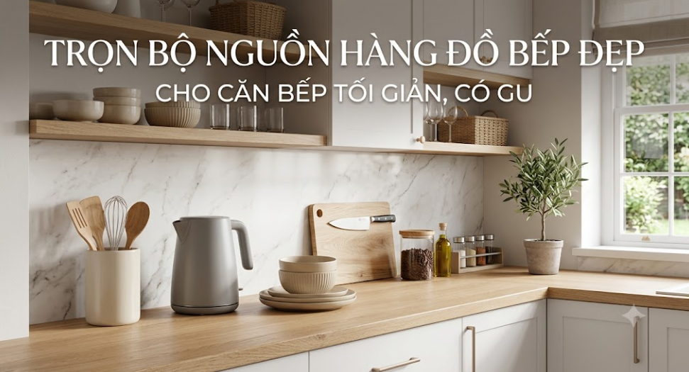 Trọn Bộ Nguồn Hàng Đồ Bếp Đẹp Cho Căn Bếp Tối Giản, Có Gu