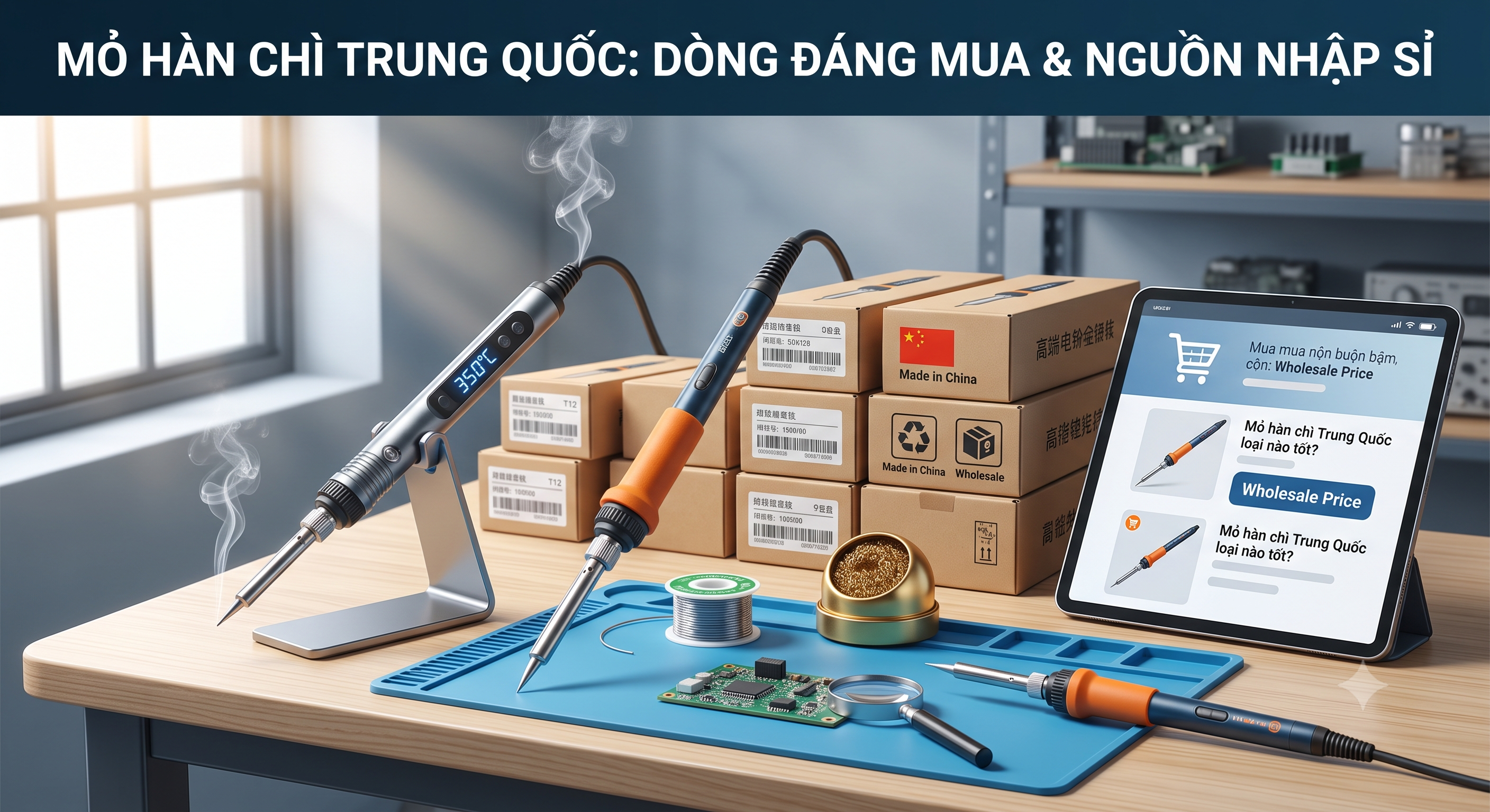 Mỏ hàn chì Trung Quốc loại nào tốt? Gợi ý các dòng đáng mua và nguồn nhập sỉ