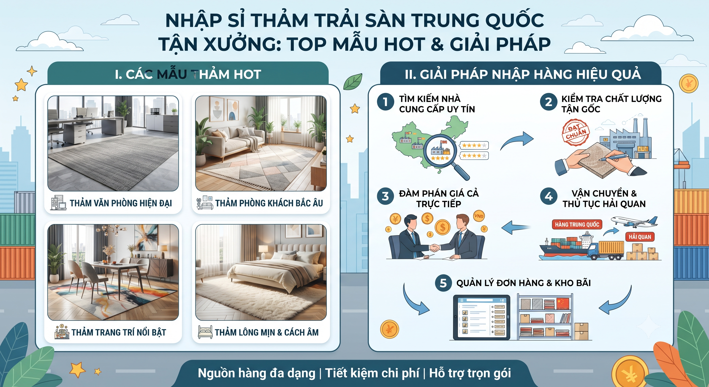 Nhập Sỉ Thảm Trải Sàn Trung Quốc Tận Xưởng: Top Mẫu Hot & Giải Pháp