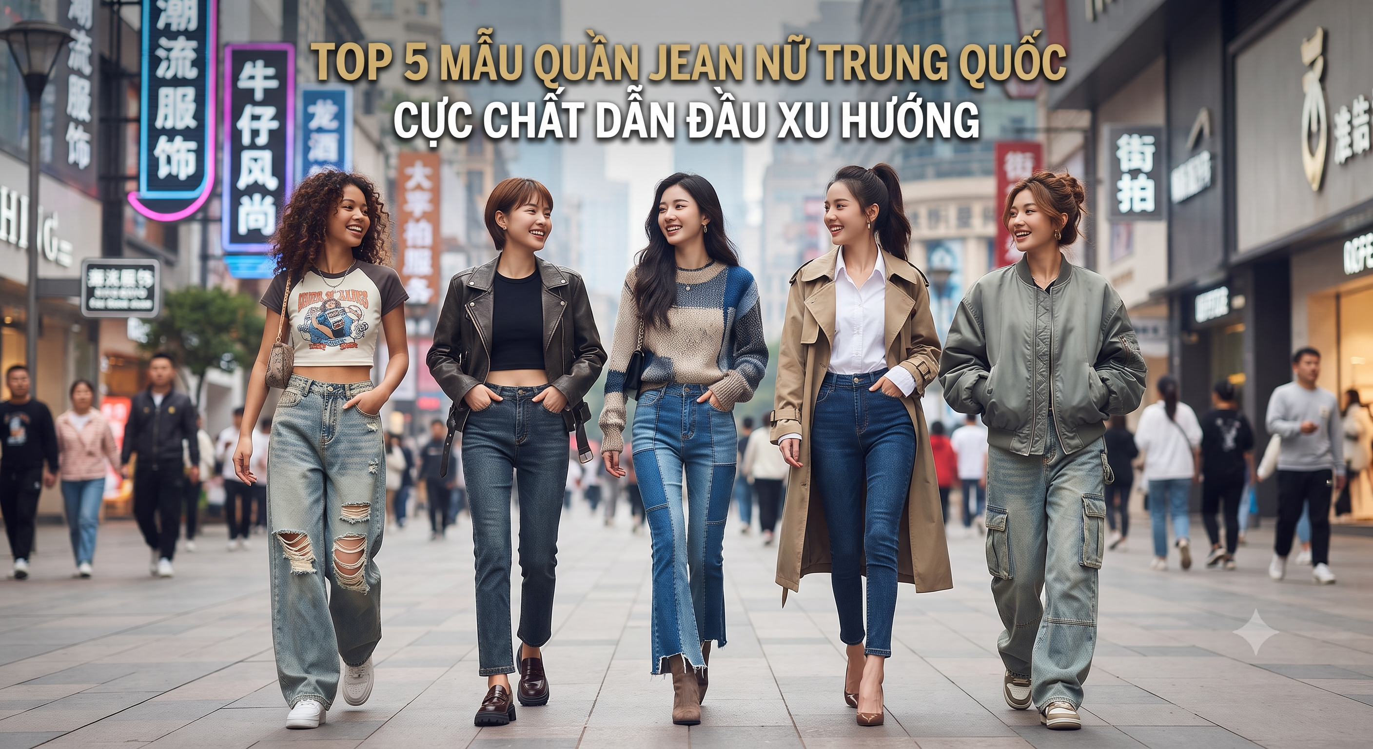 Top 5 Mẫu Quần Jean Nữ Trung Quốc Cực Chất Dẫn Đầu Xu Hướng
