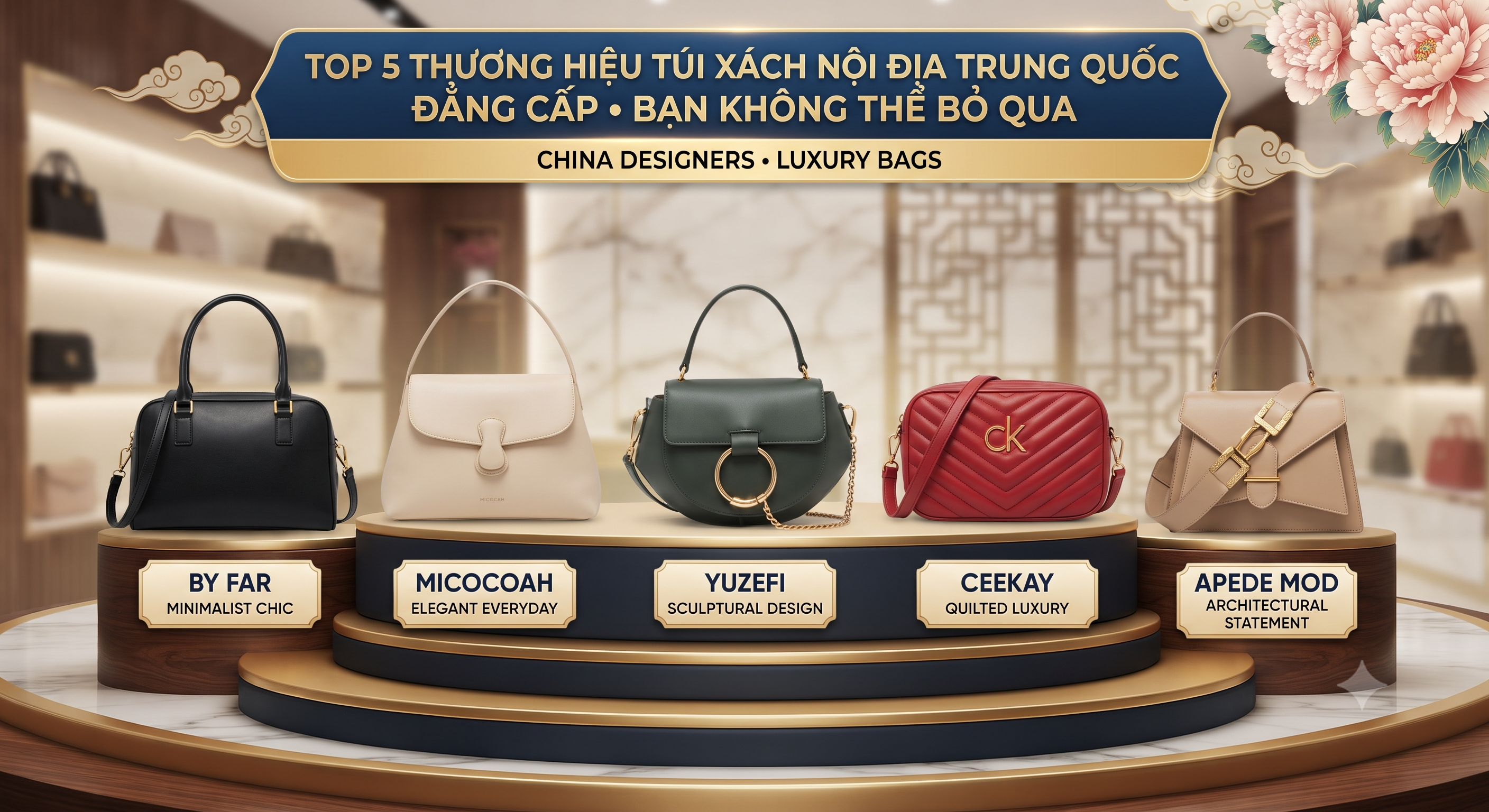 Top 5 thương hiệu túi xách hàng hiệu nội địa Trung Quốc đẳng cấp mà bạn không thể bỏ qua