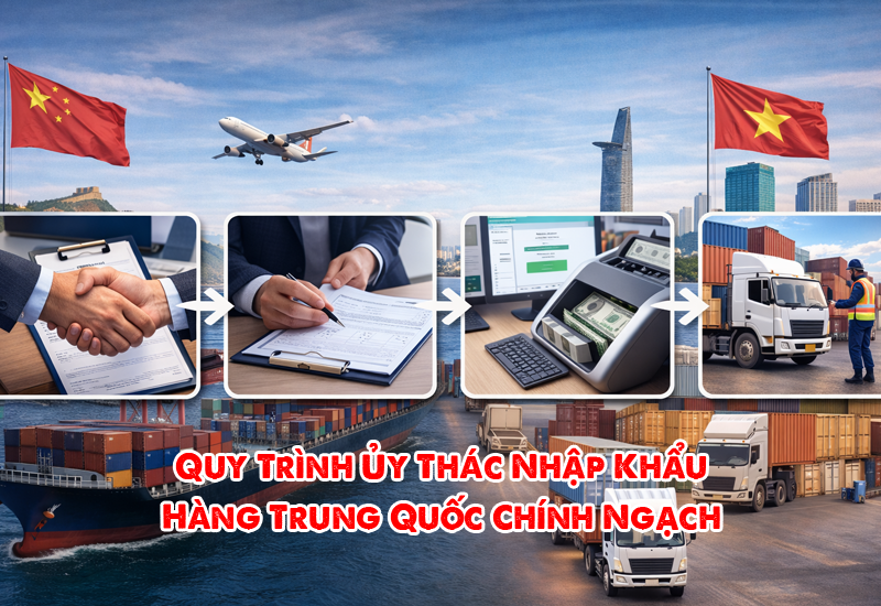 Quy trình nhập khẩu ủy thác hàng Trung Quốc chính ngạch