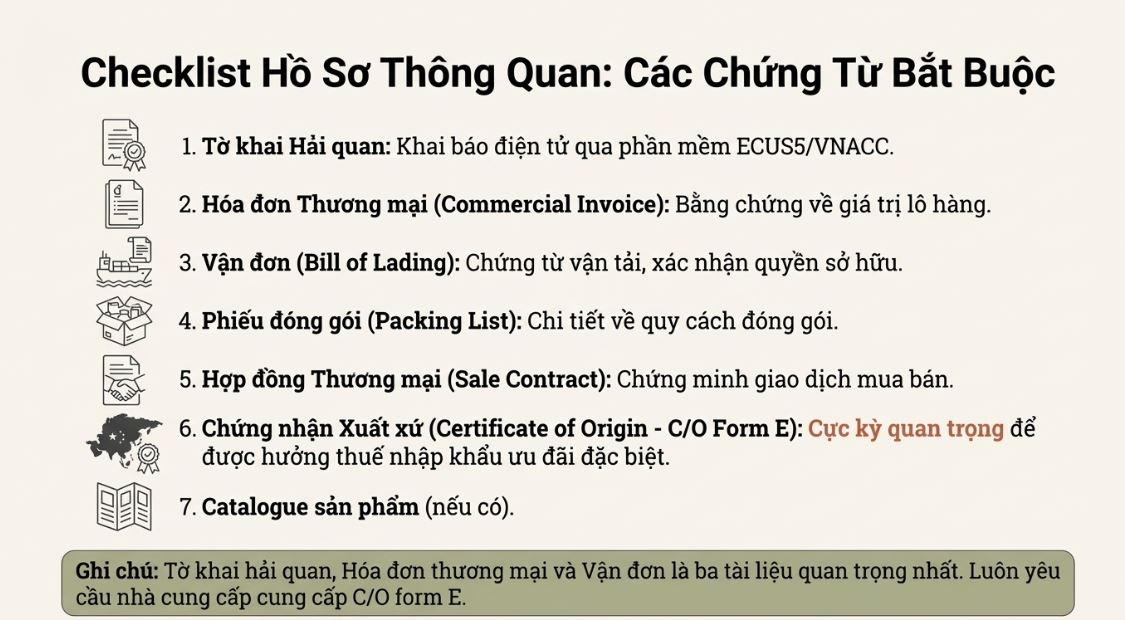 Bộ hồ sơ hải quan đầy đủ cho doanh nghiệp